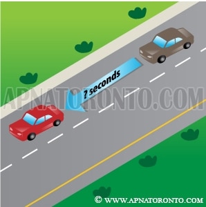 keep a safe distance behind the vehicle in front