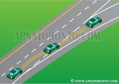 exiting a freeway