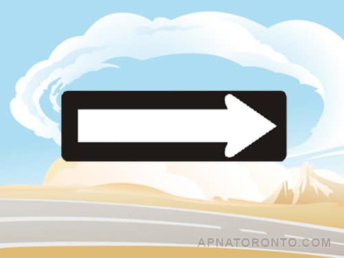 Traffic may travel in one direction only