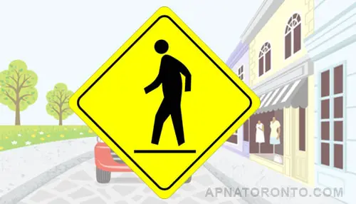 Watch for pedestrians