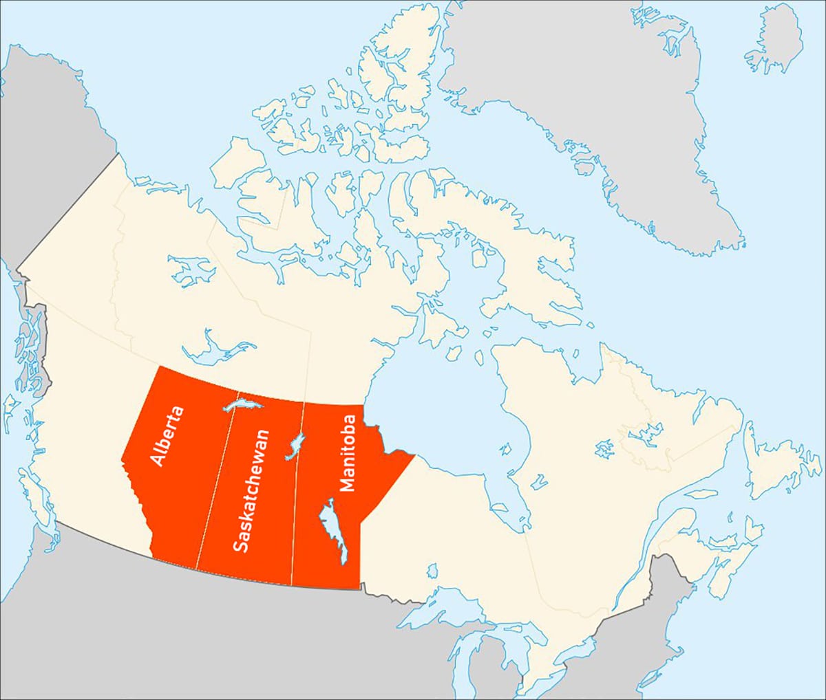 Prairie Provinces Map